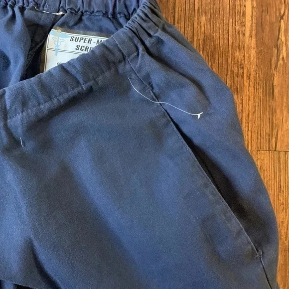 Medical Scrubs Pants Drawstring Navy Blue Size Medium NWT - Picture 5 of 6
